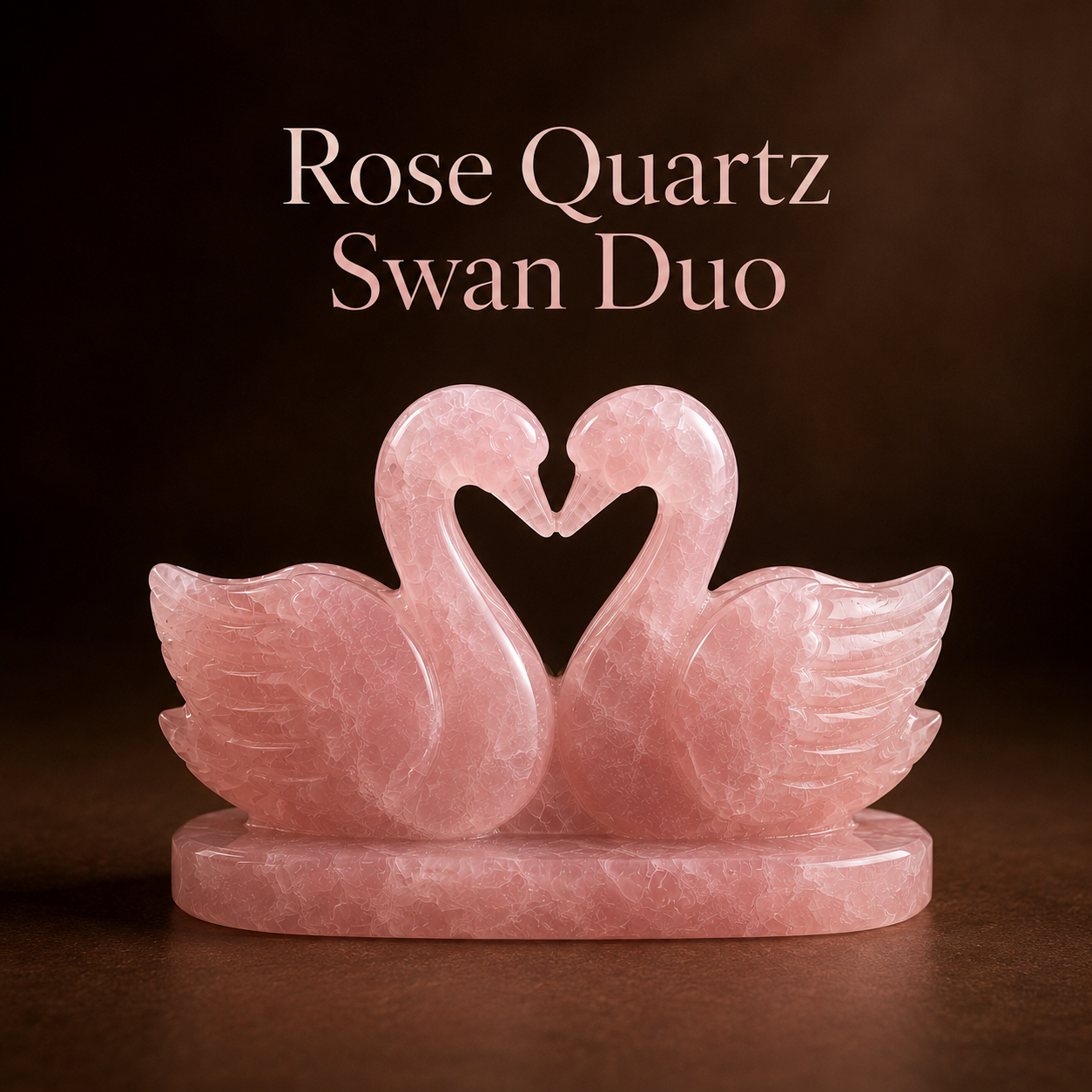 Prem Jodi — Rose Quartz Swan Duo