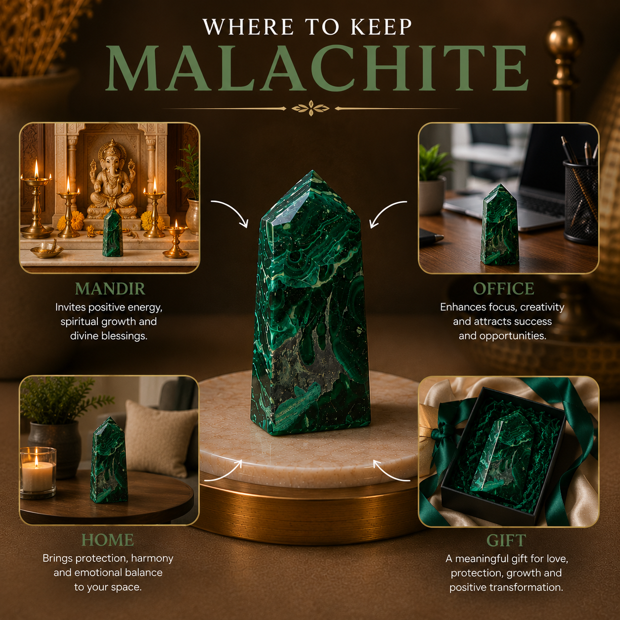 Heart Healer Malachite Raw Stone