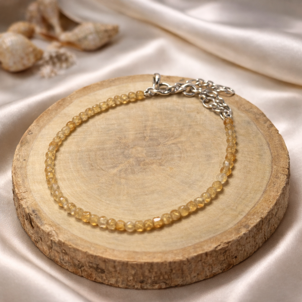 Citrine Anklet — Joy & Abundance