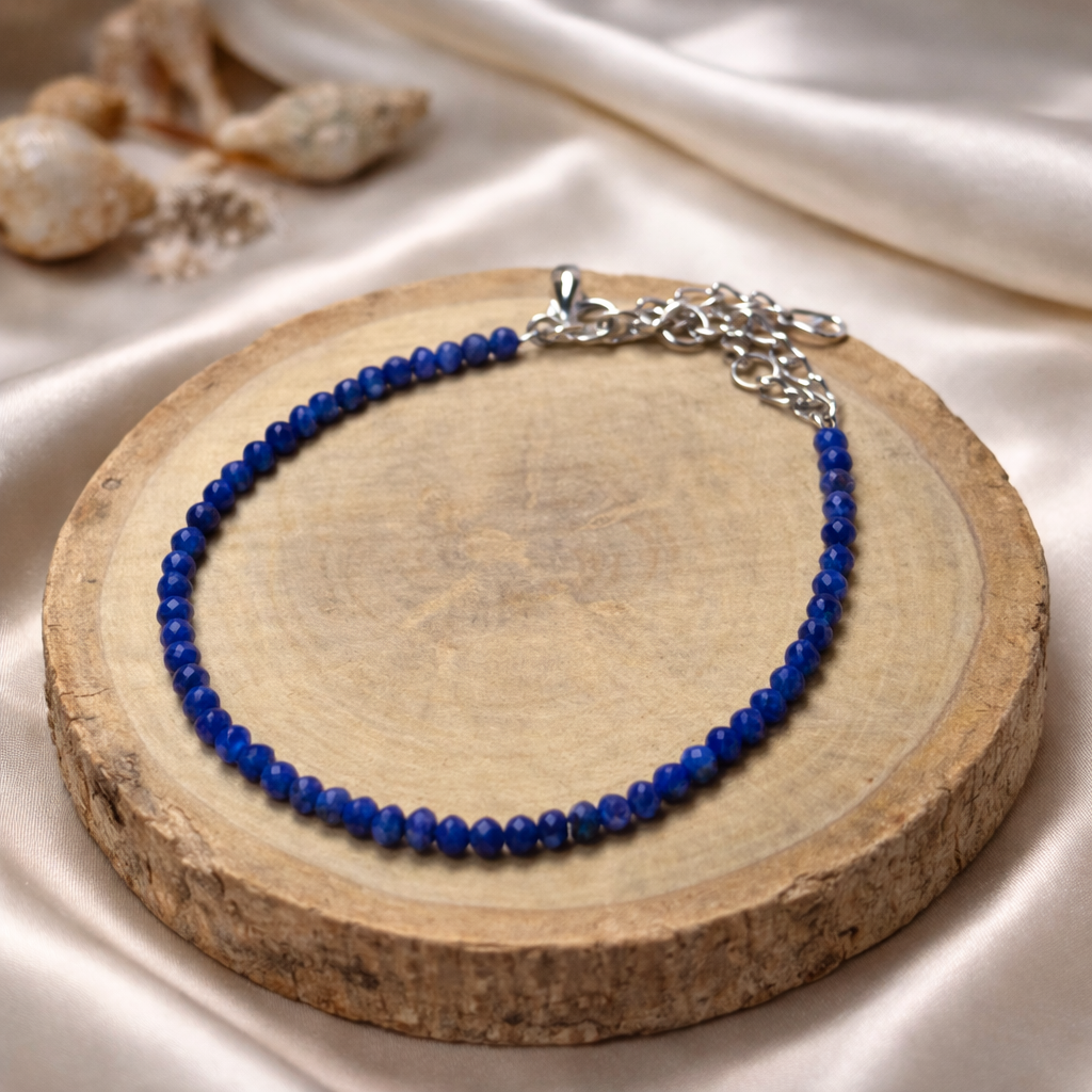 Lapis Lazuli Anklet — Wisdom & Expression