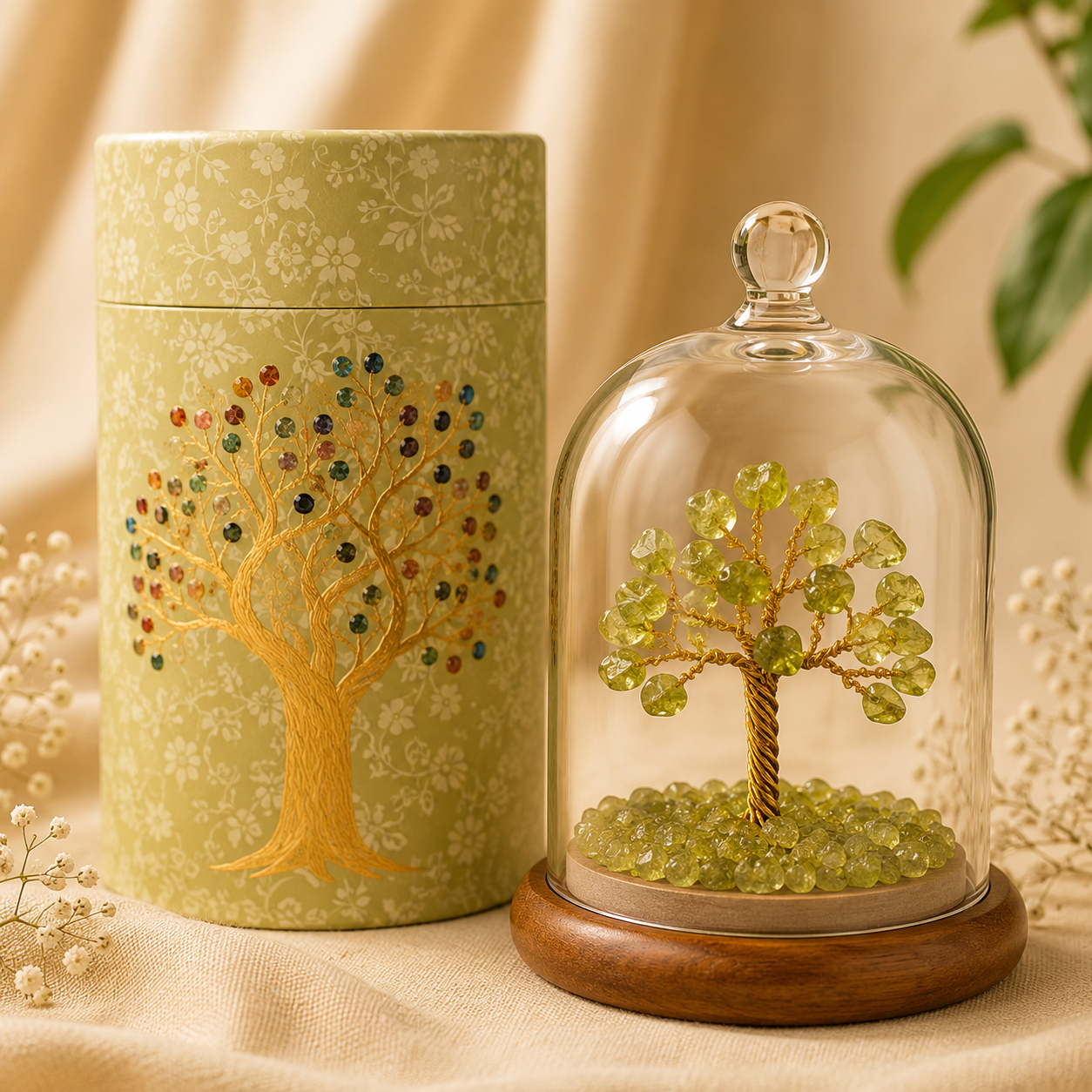 Peridot Crystal Wish Tree — Positivity & Abundance