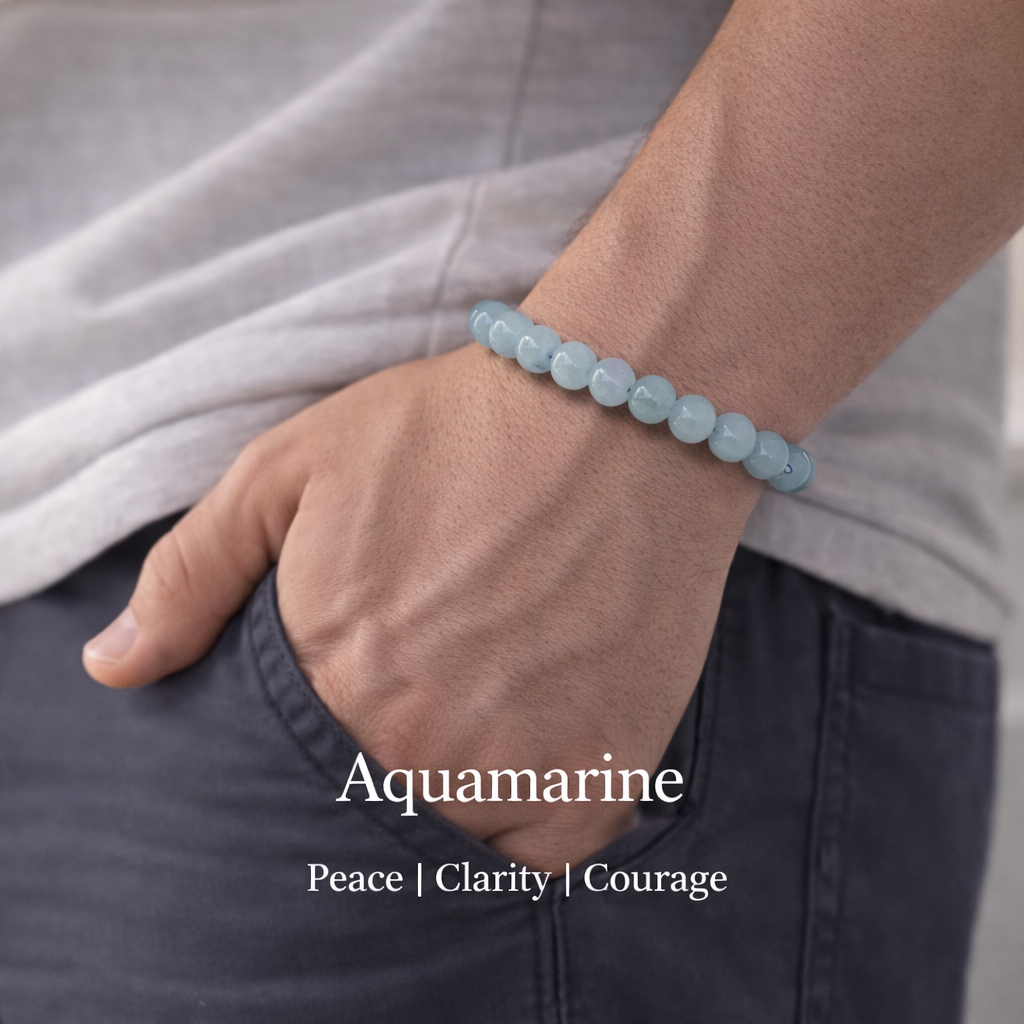 Aquamarine Bracelet — Serenity & Courage