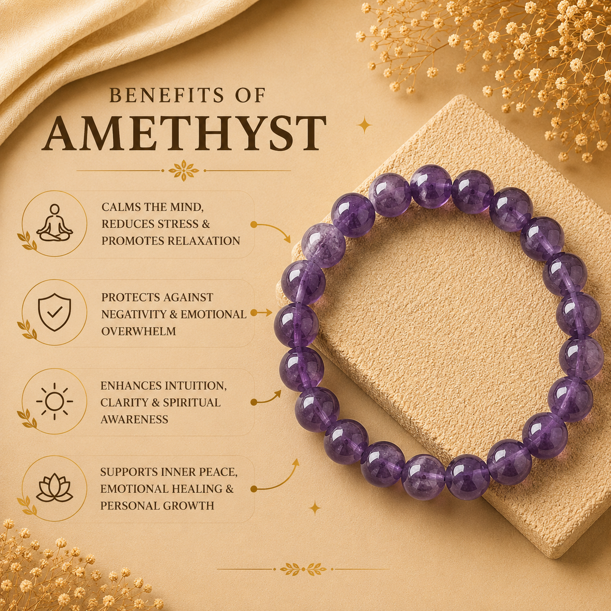Amethyst Bracelet — Clarity & Calm