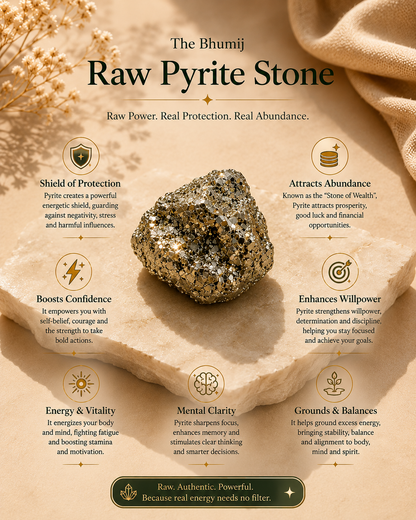Samridhi Set — Pyrite Anklet & Raw Stone