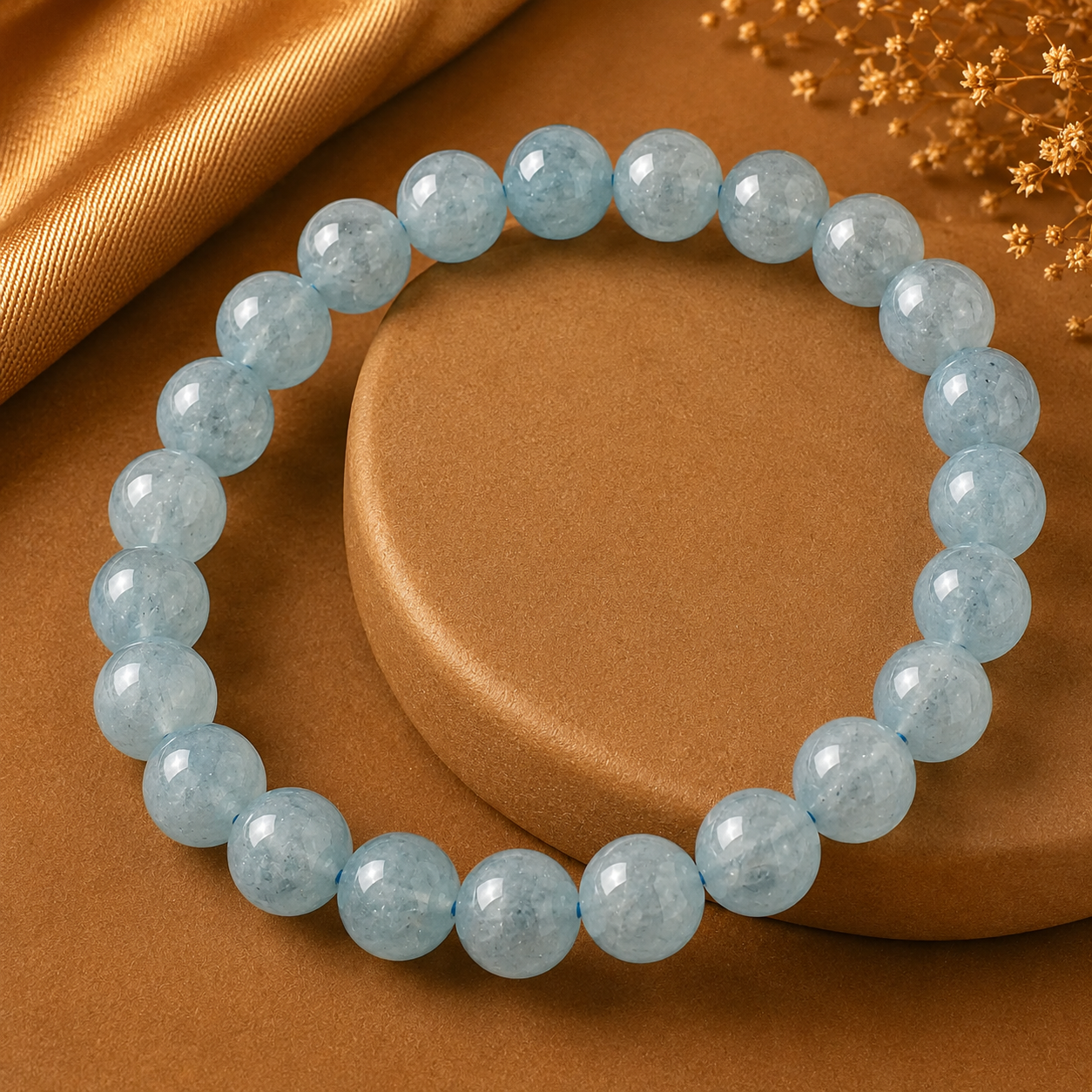 Aquamarine Bracelet — Serenity & Courage