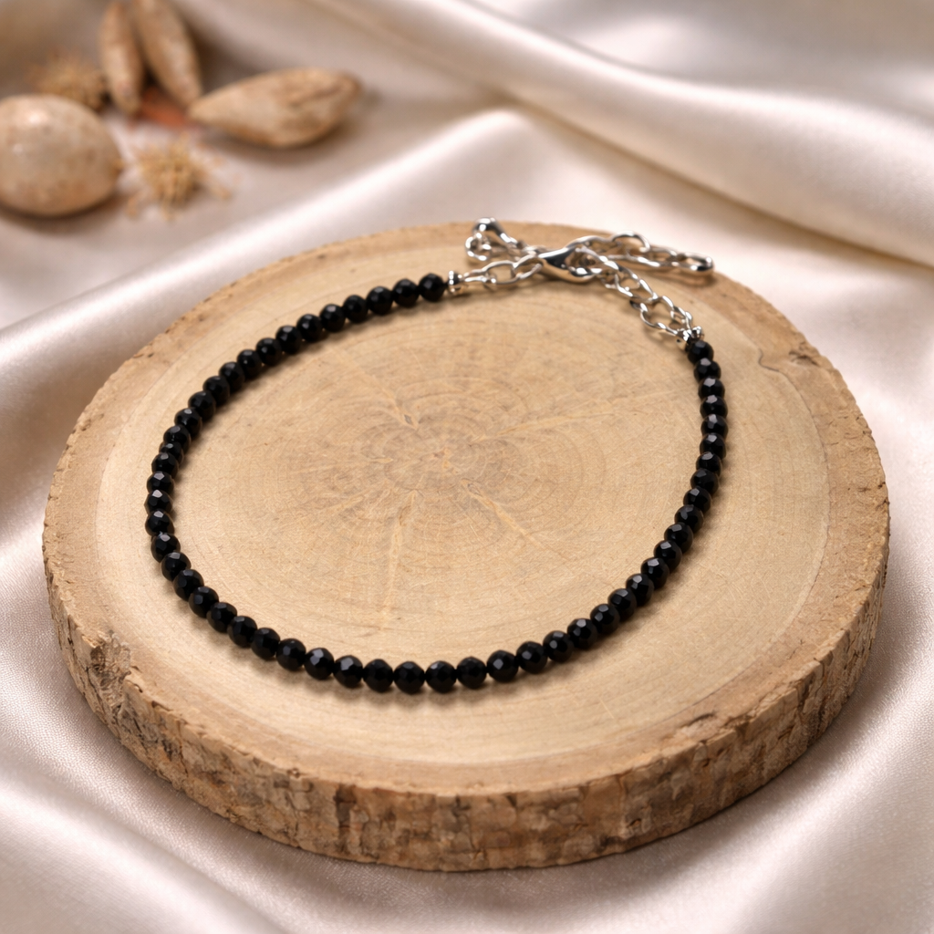 Black Obsidian Anklet — Protection & Clarity