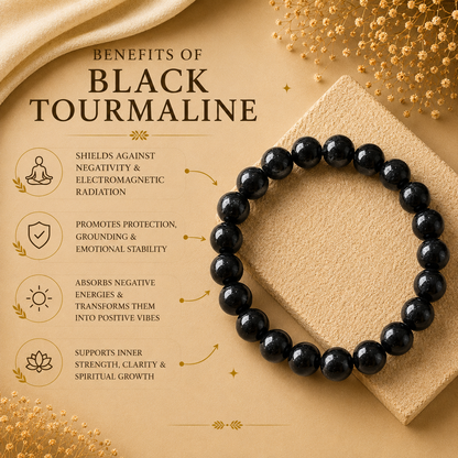 Black Tourmaline Bracelet — Protection & Grounding