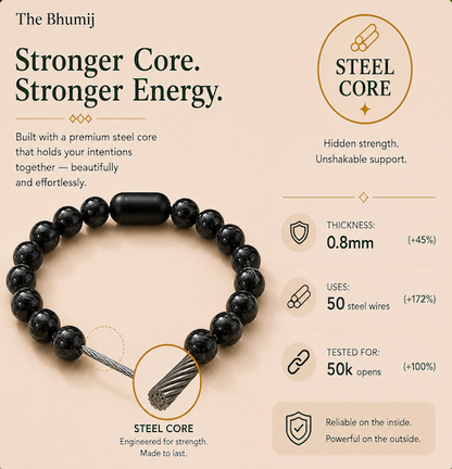 Black Tourmaline Bracelet — Protection & Grounding