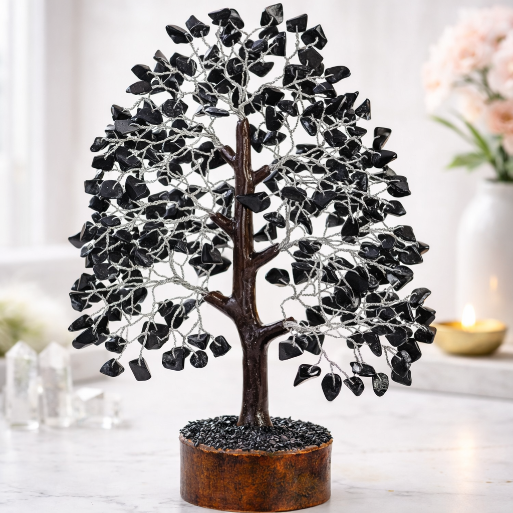 Black Tourmaline Crystal Tree — Protection & Grounding