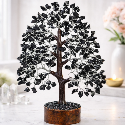 Black Tourmaline Crystal Tree — Protection & Grounding