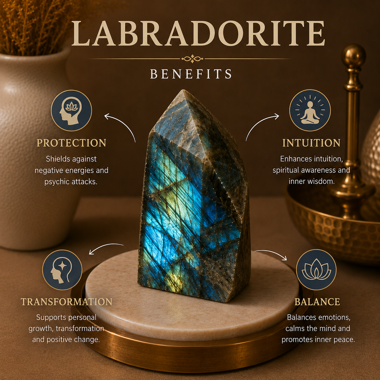 Aura Shield Labradorite Raw Stone