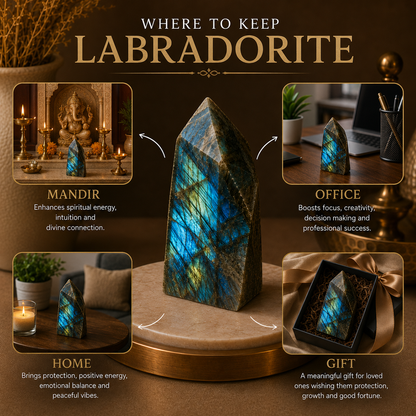 Aura Shield Labradorite Raw Stone