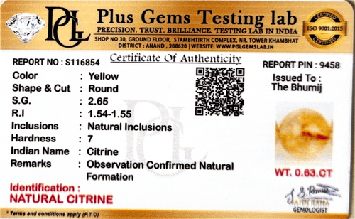 Certificate 1