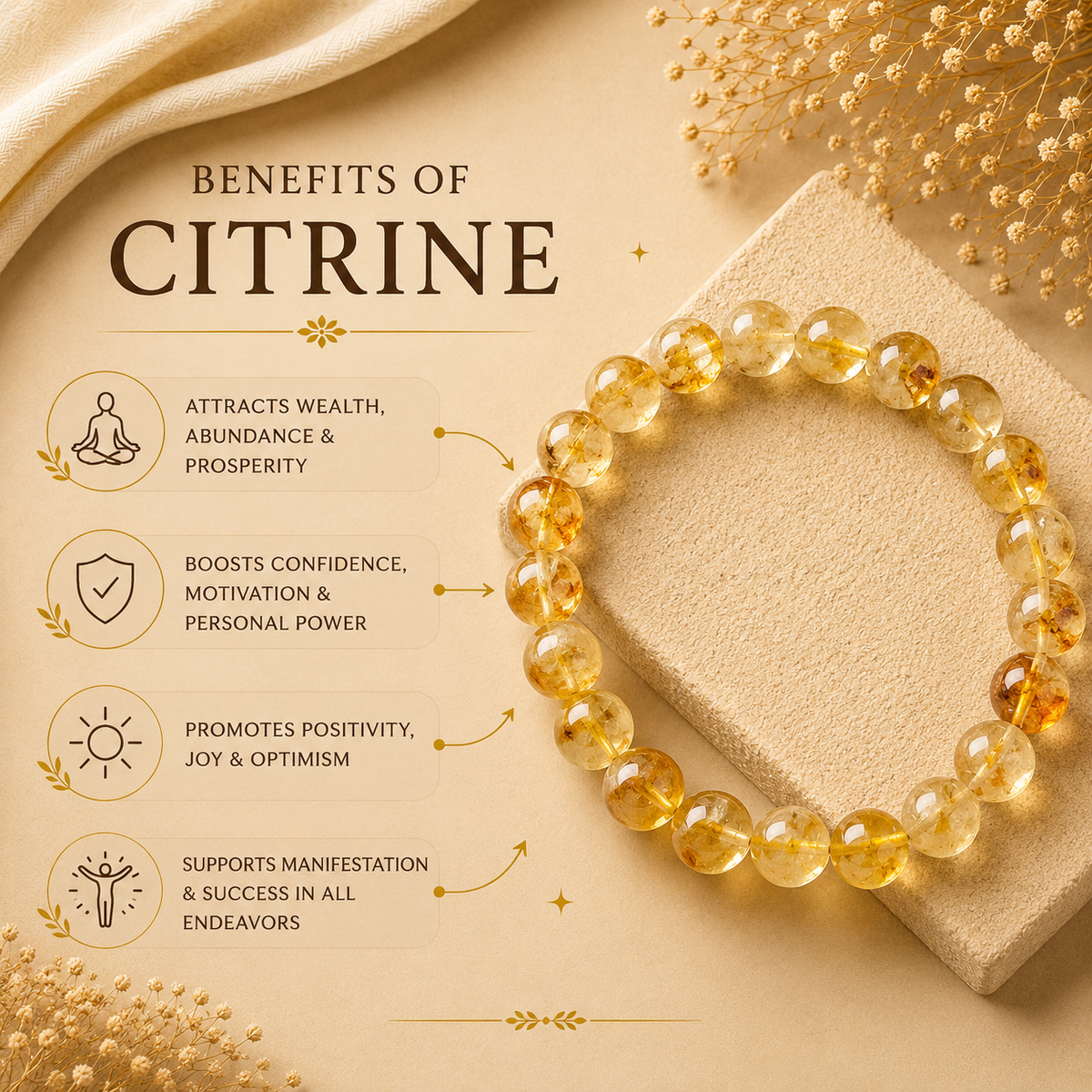 Citrine Bracelet — Abundance & Joy