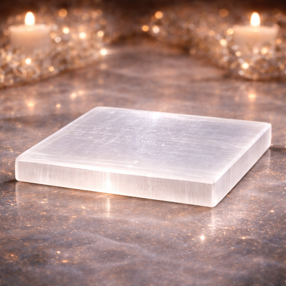 Selenite Charging Plate — Crystal Cleanser