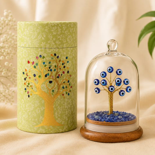Evil Eye Crystal Wish Tree — Protection & Nazar Suraksha