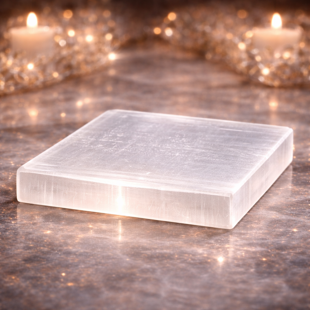 Selenite Charging Plate — Crystal Cleanser