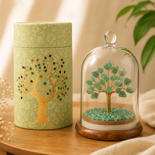 Green Aventurine Crystal Wish Tree — Luck & Growth