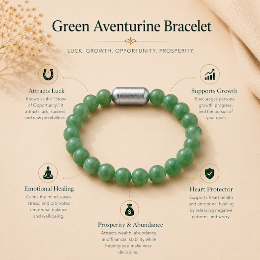 Green Aventurine Bracelet — Luck & Prosperity