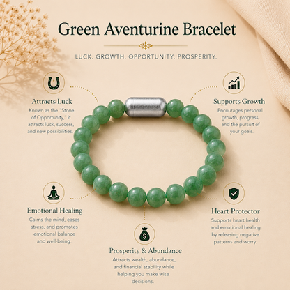 Green Aventurine Bracelet — Luck & Prosperity