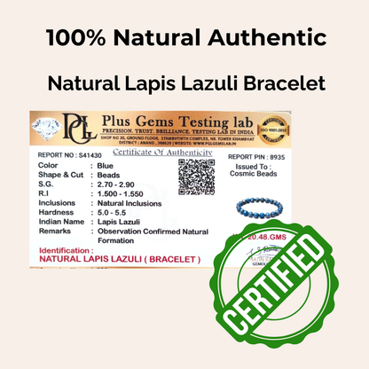 Lapis Lazuli Bracelet — Wisdom & Truth