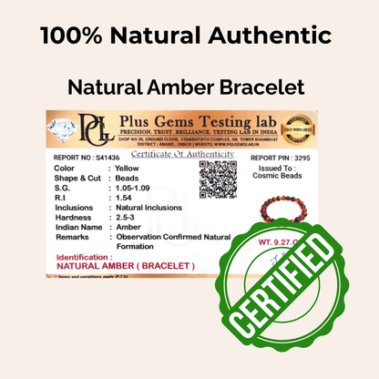 Amber Bracelet — Warmth & Healing