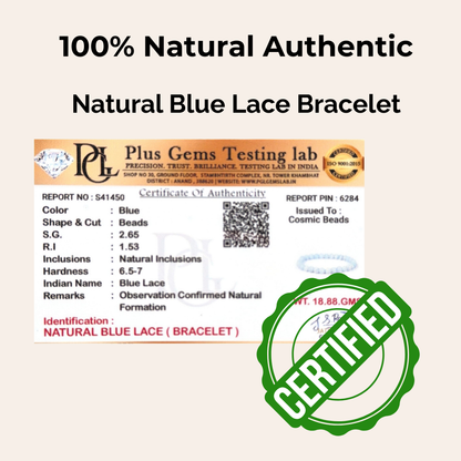Blue Lace Agate Bracelet — Calm & Communication