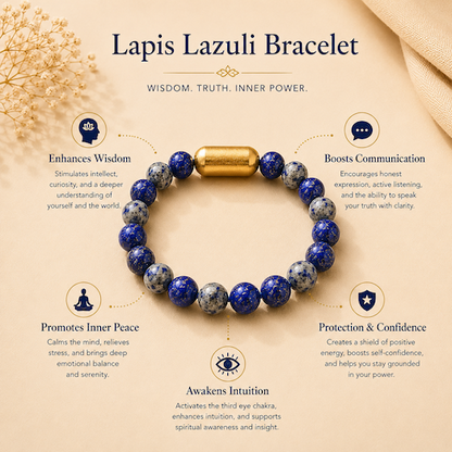 Lapis Lazuli Bracelet — Wisdom & Truth