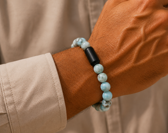 Larimar Bracelet — Peace & Serenity