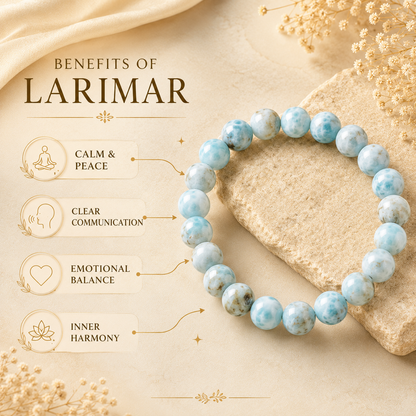 Larimar Bracelet — Peace & Serenity