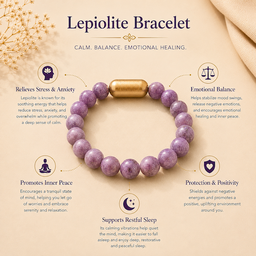 Lepidolite Bracelet — Calm & Transition