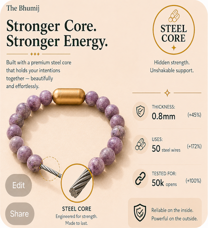 Lepidolite Bracelet — Calm & Transition