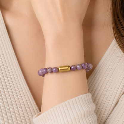 Lepidolite Bracelet — Calm & Transition