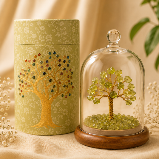 Peridot Crystal Wish Tree — Positivity & Abundance