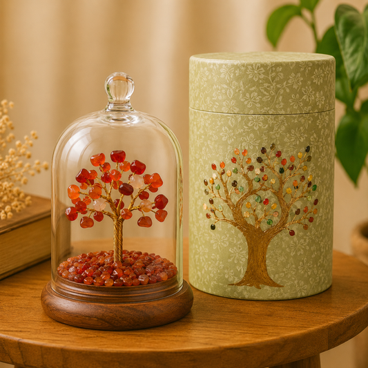 Red Carnelian Crystal Wish Tree — Courage & Vitality