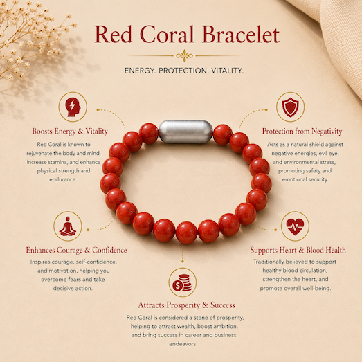 Red Coral Bracelet — Strength & Vitality
