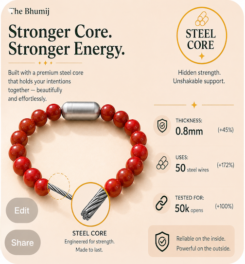 Red Coral Bracelet — Strength & Vitality