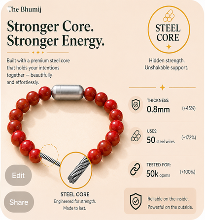 Red Coral Bracelet — Strength & Vitality