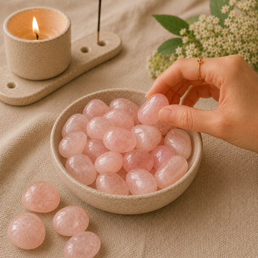Rose Quartz Tumbled Stone — Love & Healing