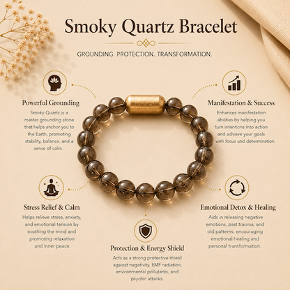 Smoky Quartz Bracelet — Grounding & Calm