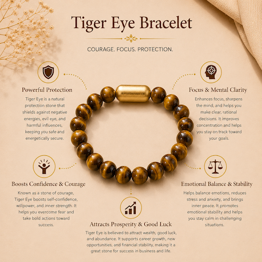 Tiger Eye Bracelet — Courage & Focus
