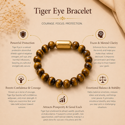 Tiger Eye Bracelet — Courage & Focus