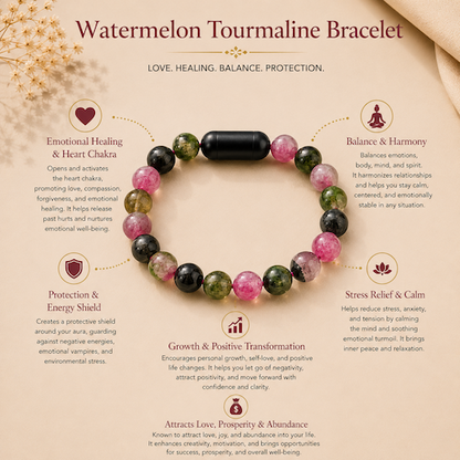 Watermelon Tourmaline Bracelet — Love & Joy
