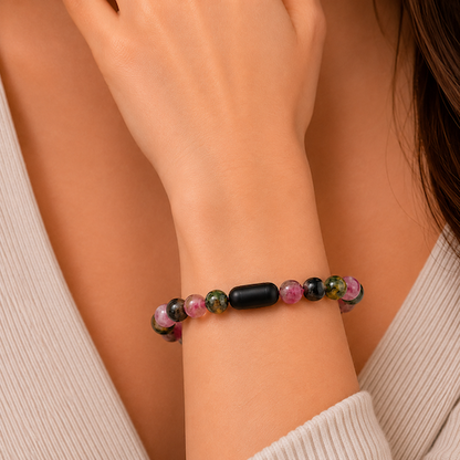 Watermelon Tourmaline Bracelet — Love & Joy
