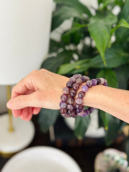 Lepidolite Bracelet — Calm & Transition